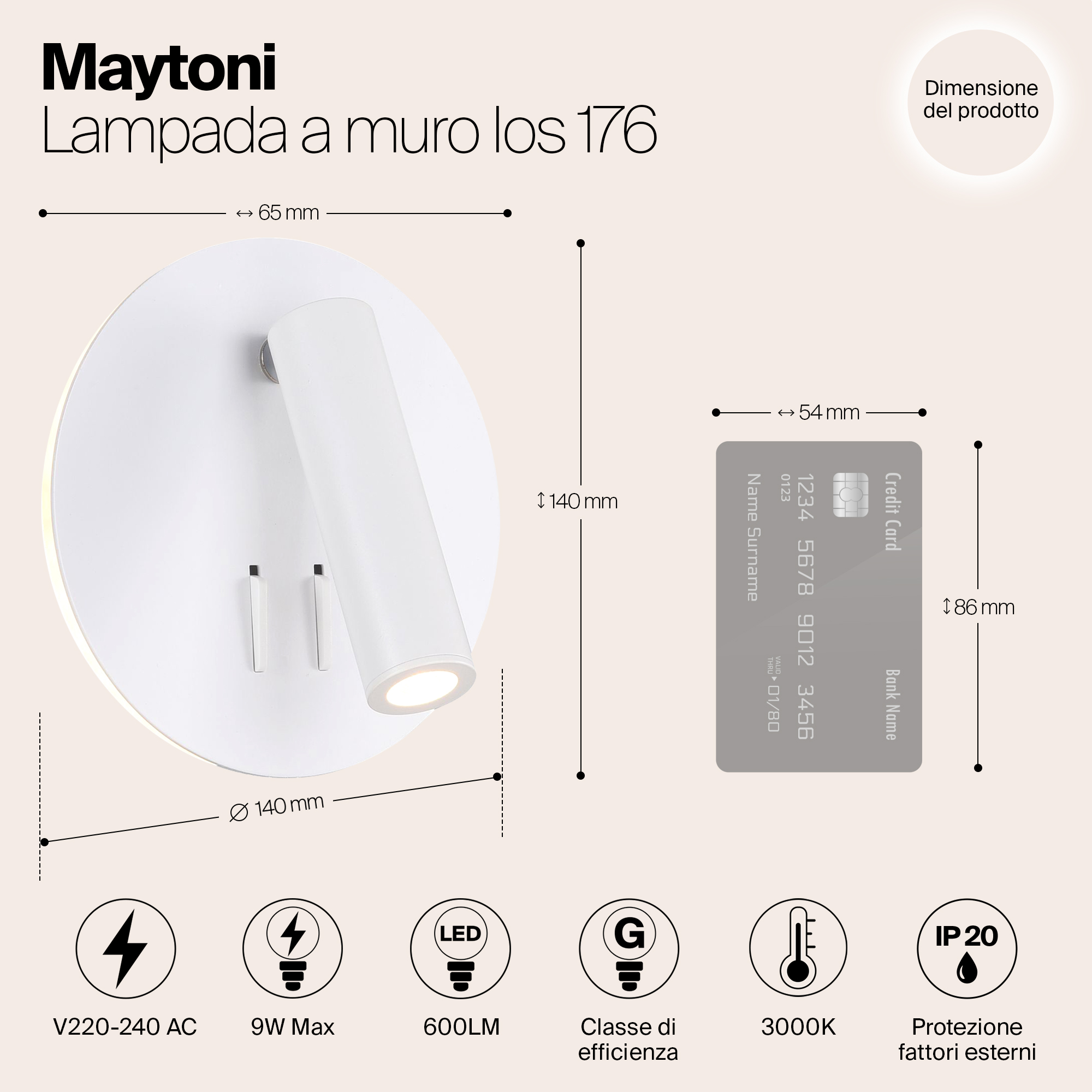 Дополнительная картинка Светодиодный спот Maytoni Ios 176 C176-WL-01-6W-W