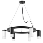 lr0163733631 подвесной светильник rullo 6х50w gu10 черный/белый (571016+214437-3+214436-3+202431-6), доставка по Казахстану 