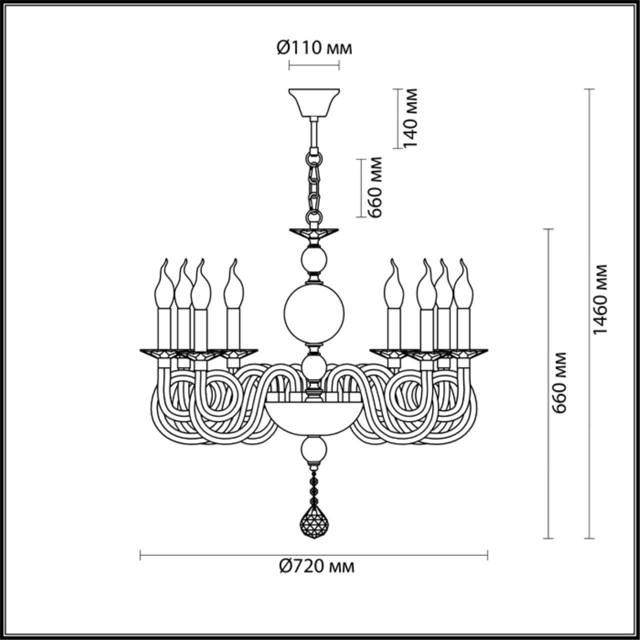 Картинка Подвесная люстра Odeon Light Iria 4601/8