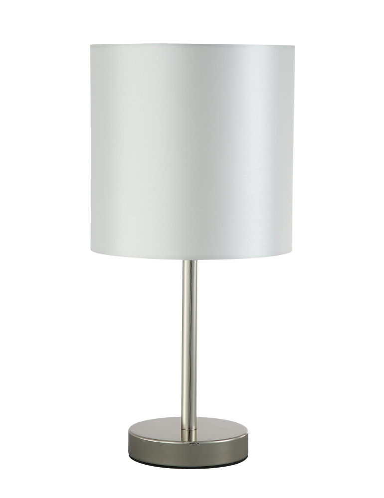 Дополнительная картинка Настольная лампа Crystal Lux SERGIO LG1 NICKEL Crystal Lux 2900/501