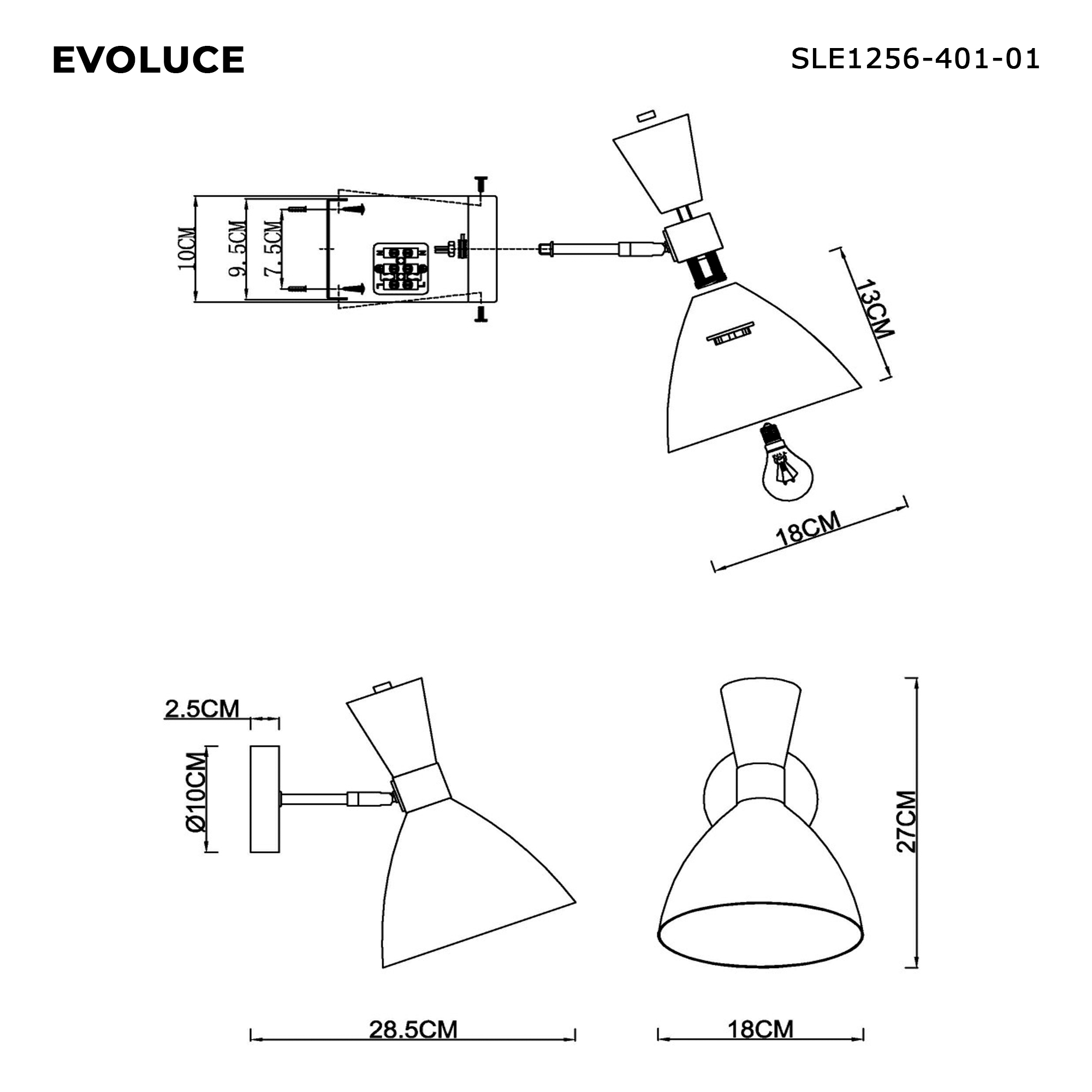 Картинка SLE1256-401-01 Светильник настенный VISTA