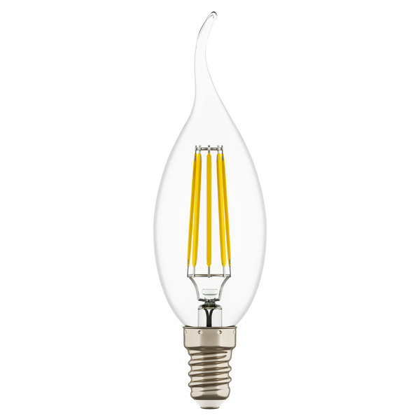 Картинка 933604 Лампа LED FILAMENT 220V CA35  E14 6W=65W 400-430LM 360G CL 4000K 30000H (в комплекте)