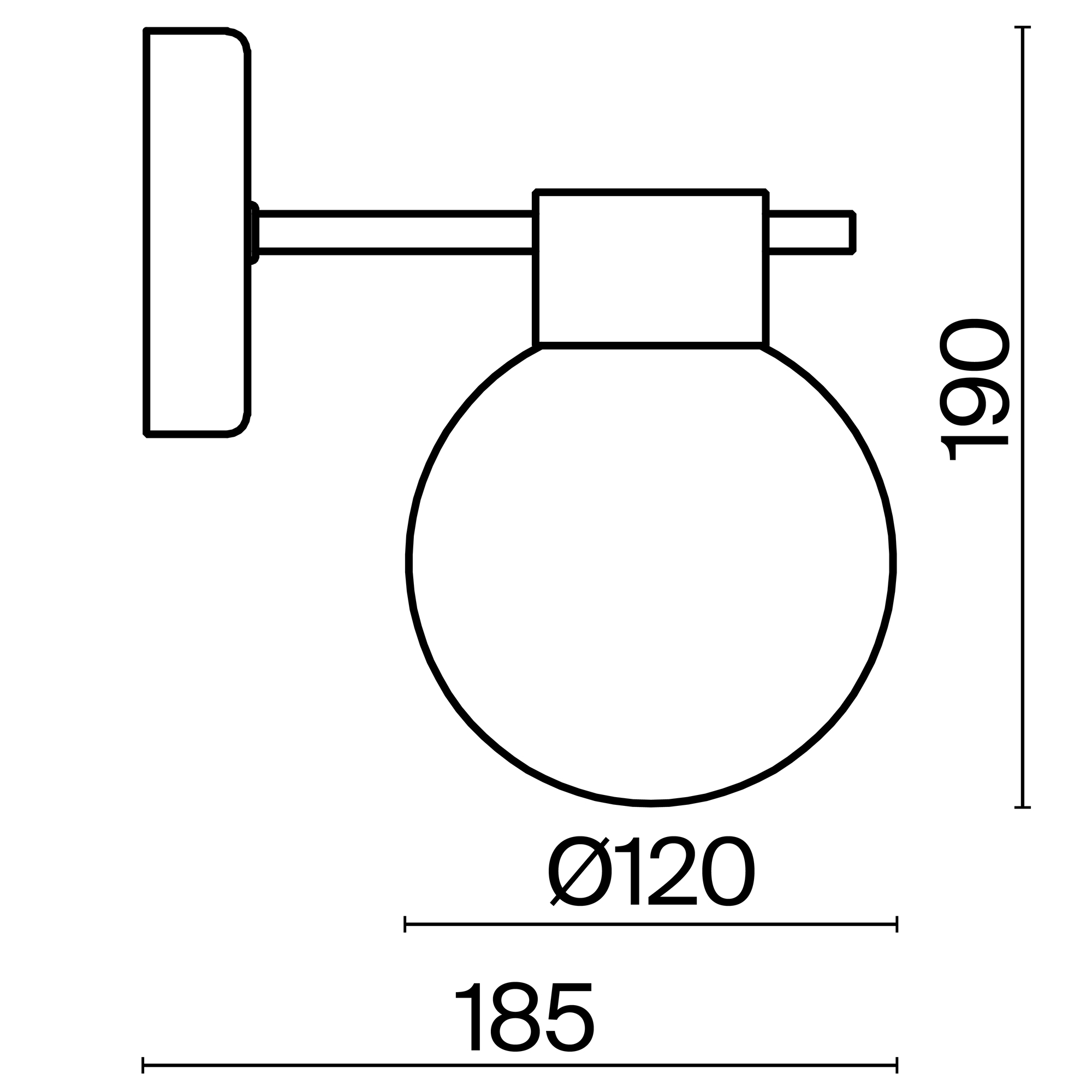 Картинка Настенный светильник (бра) Freya FR5233WL-01BS
