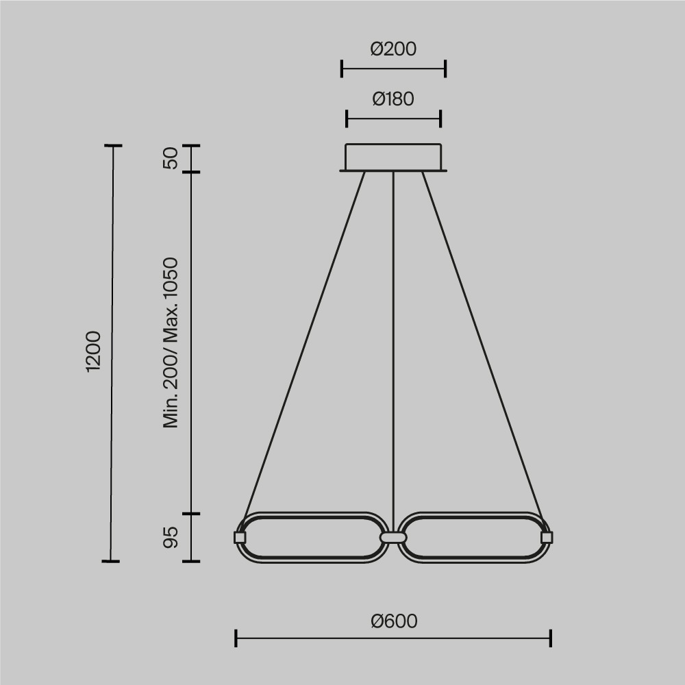 Дополнительная картинка Подвесной светодиодный светильник Maytoni Chain MOD017PL-L50N