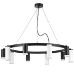 lr0203758650 подвесной светильник rullo 10х50w gu10 черный/белый (571020+214437-5+214486-5+202430-10), доставка по Казахстану 