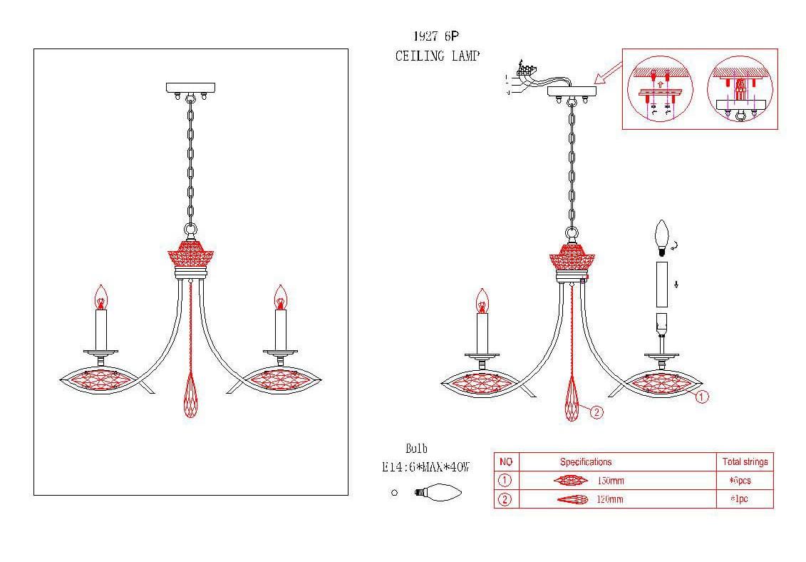 Картинка Подвесная люстра Favourite Tesoro 1927-6P
