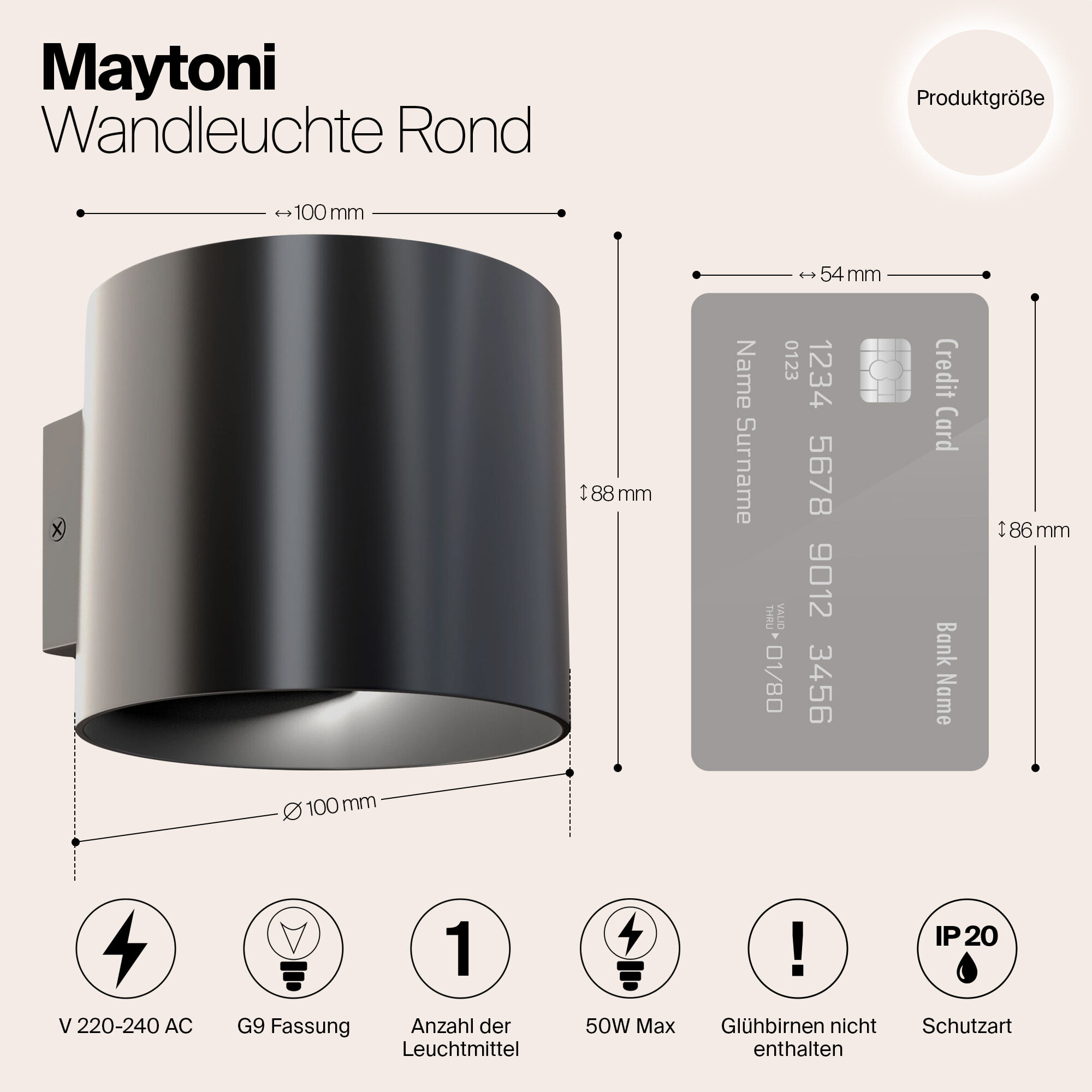 Дополнительная картинка Бра Maytoni Rond C066WL-01B