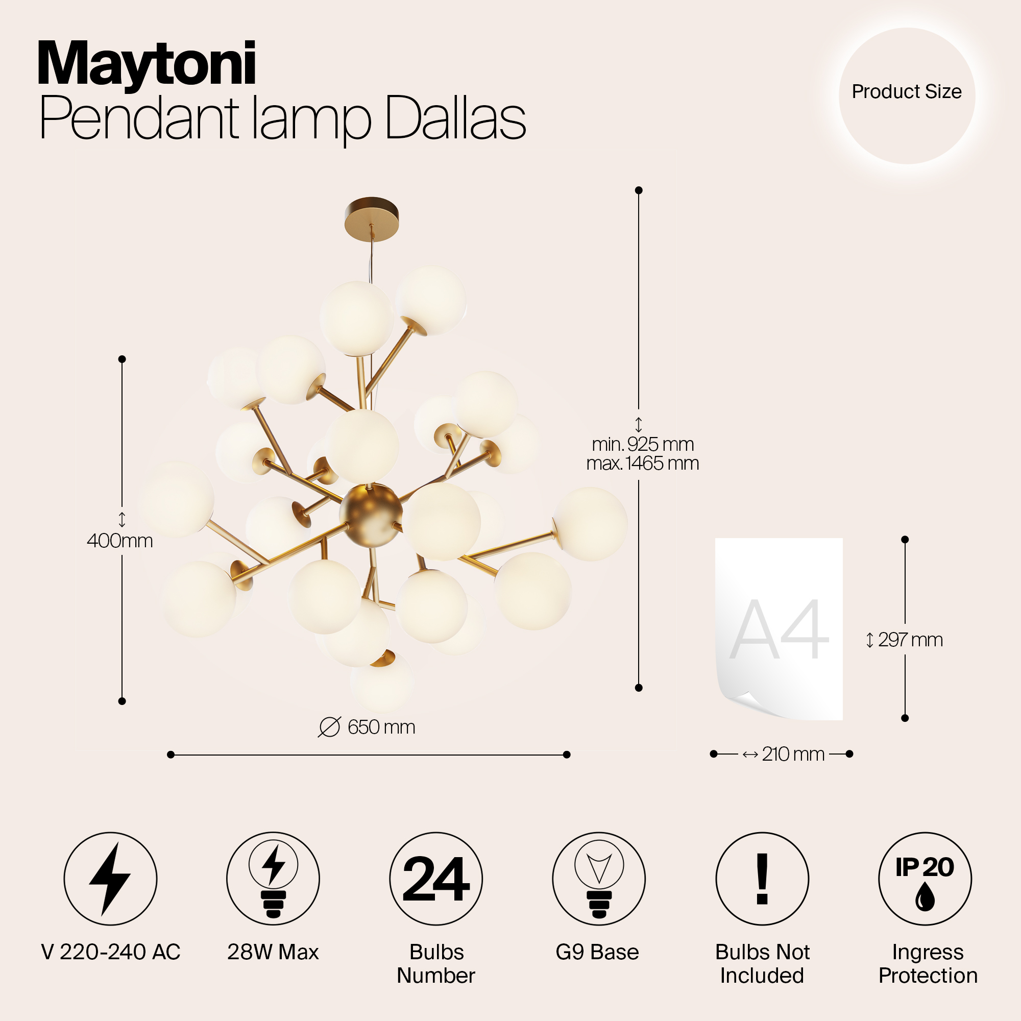 Дополнительная картинка Подвесная люстра Maytoni MOD545PL-24BS