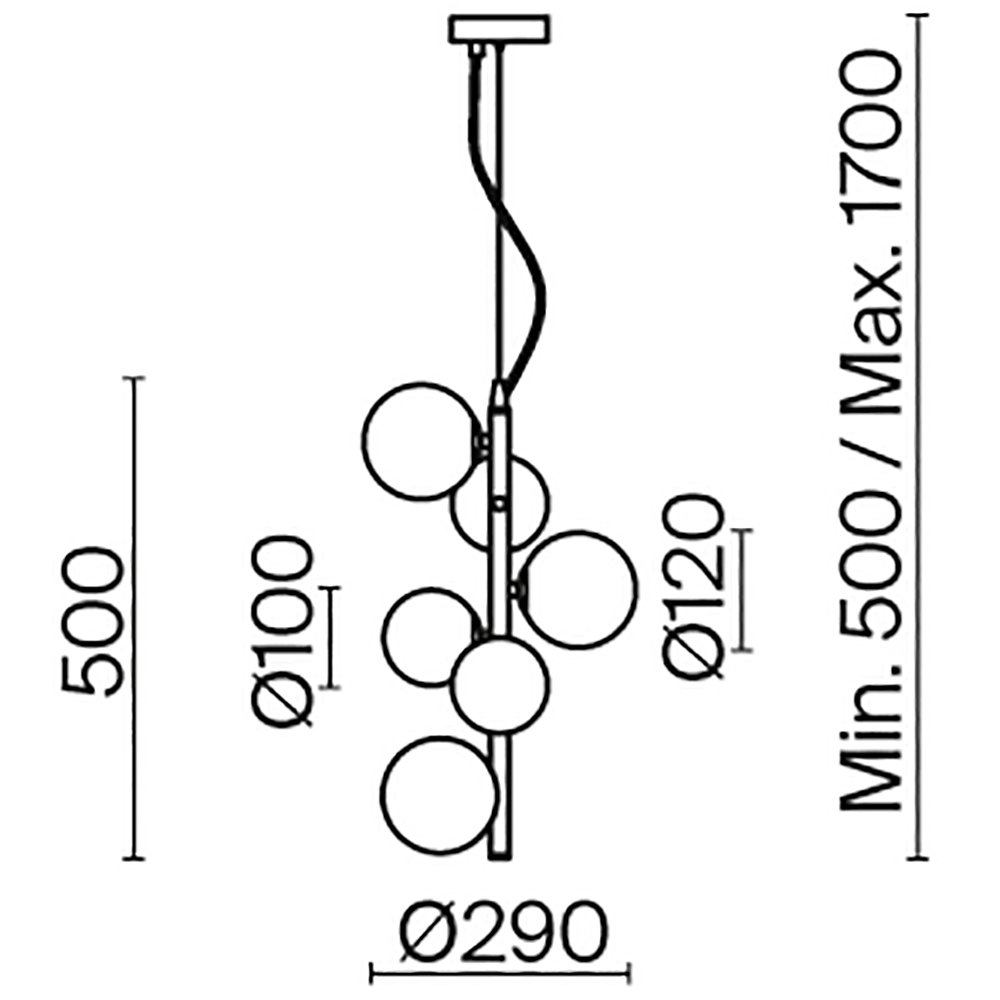 Дополнительная картинка Подвесной светильник Maytoni MOD545PL-06G