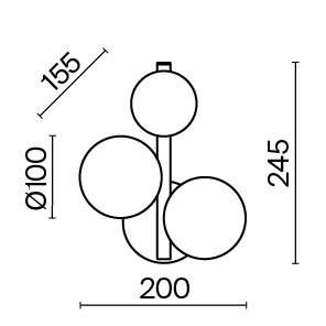 Дополнительная картинка Настенный светильник (бра) Maytoni MOD545WL-03B
