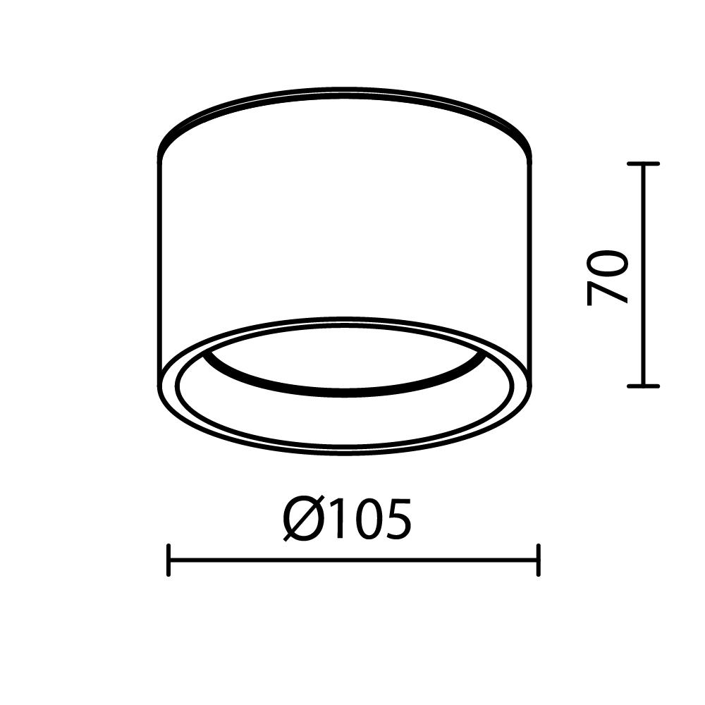 Дополнительная картинка Потолочный светильник Technical C090CL-10W3K-B