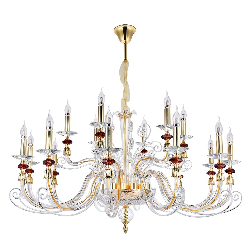 люстра crystal lux catarina sp12+6 v2 gold/transparent-cognac crystal lux 1361/318, доставка по Казахстану 