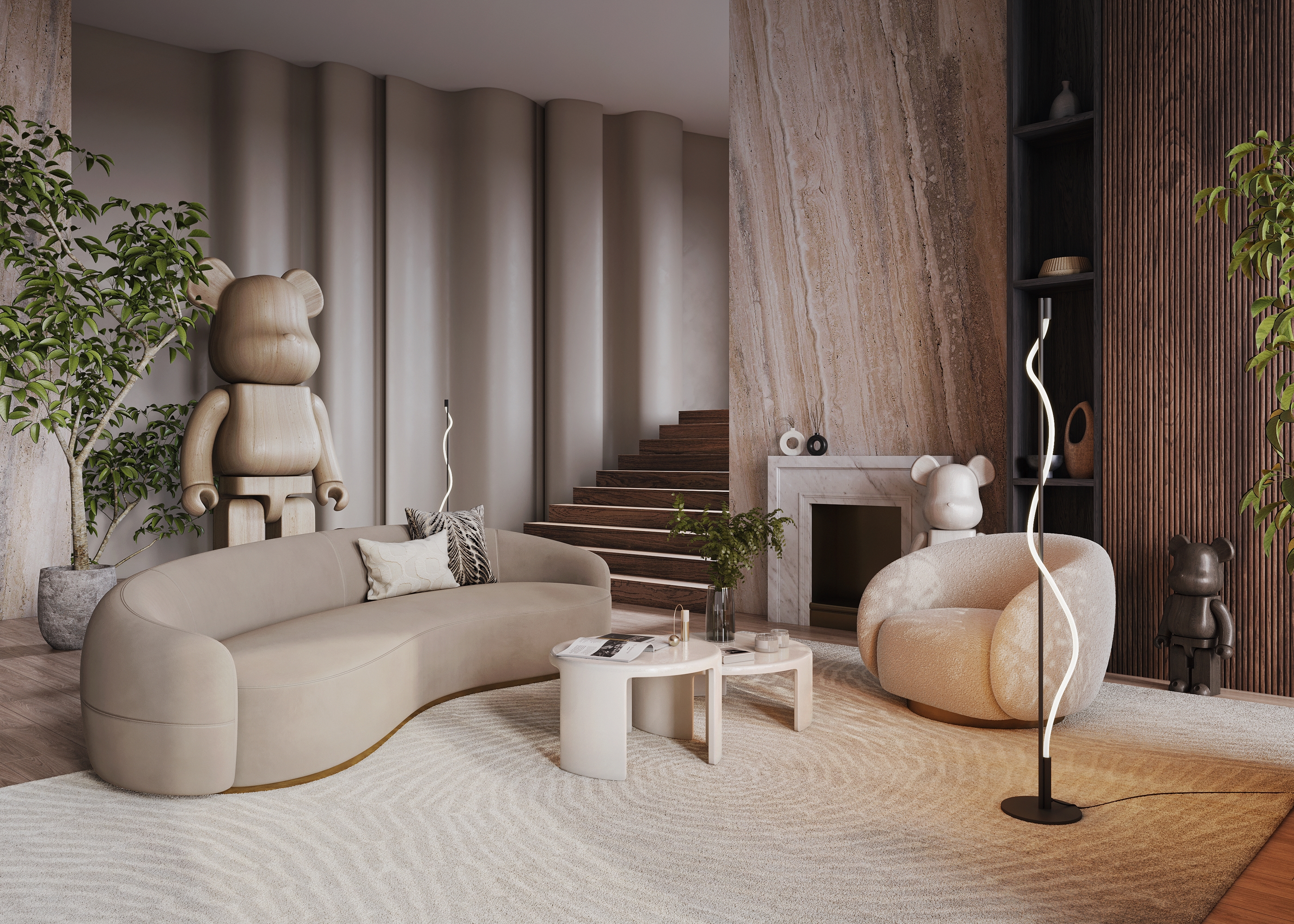 Дополнительная картинка Напольный светильник (торшер) Maytoni MOD166FL-L15B3K