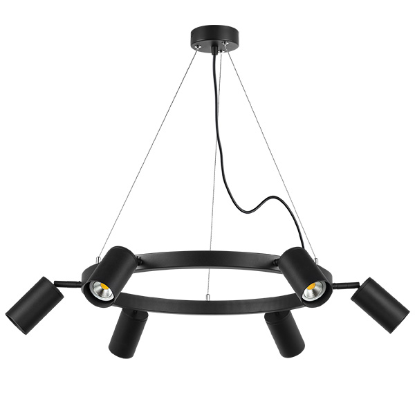 Картинка LR016376 Подвесной светильник RULLO 6х50W GU10 ЧЕРНЫЙ (571016+214437-6)
