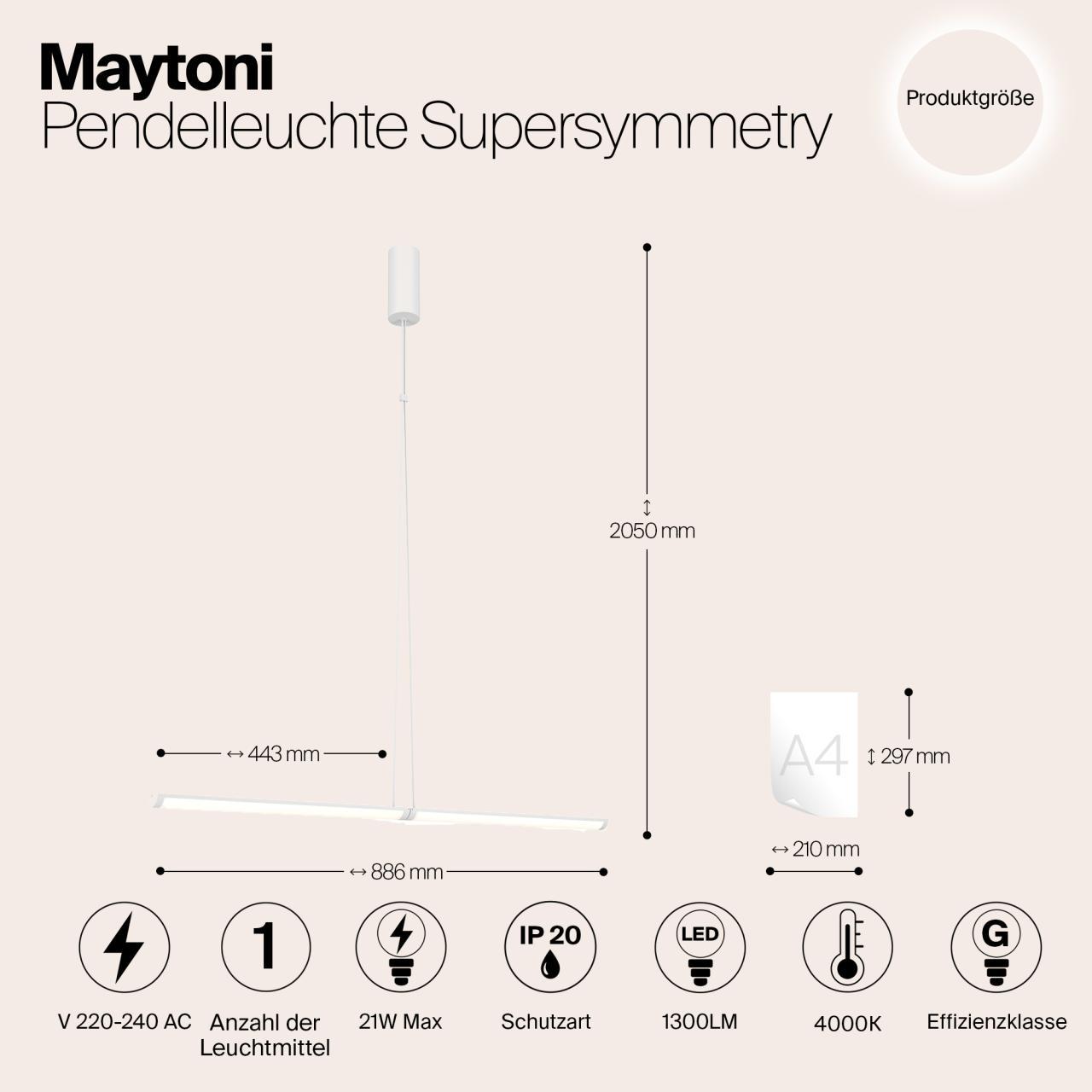 Дополнительная картинка Подвесной светильник Maytoni P096PL-L11WK1