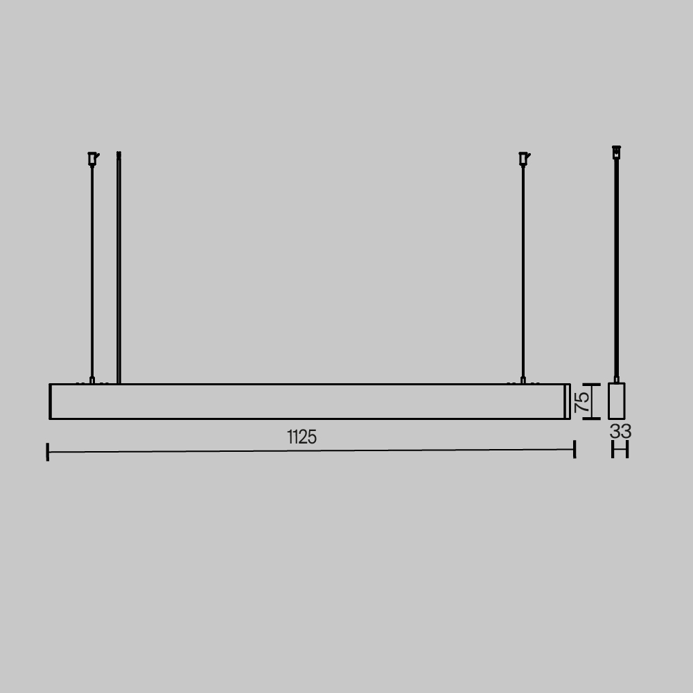 Картинка Подвесной светильник Technical P051PL-36W2.7-6K-B