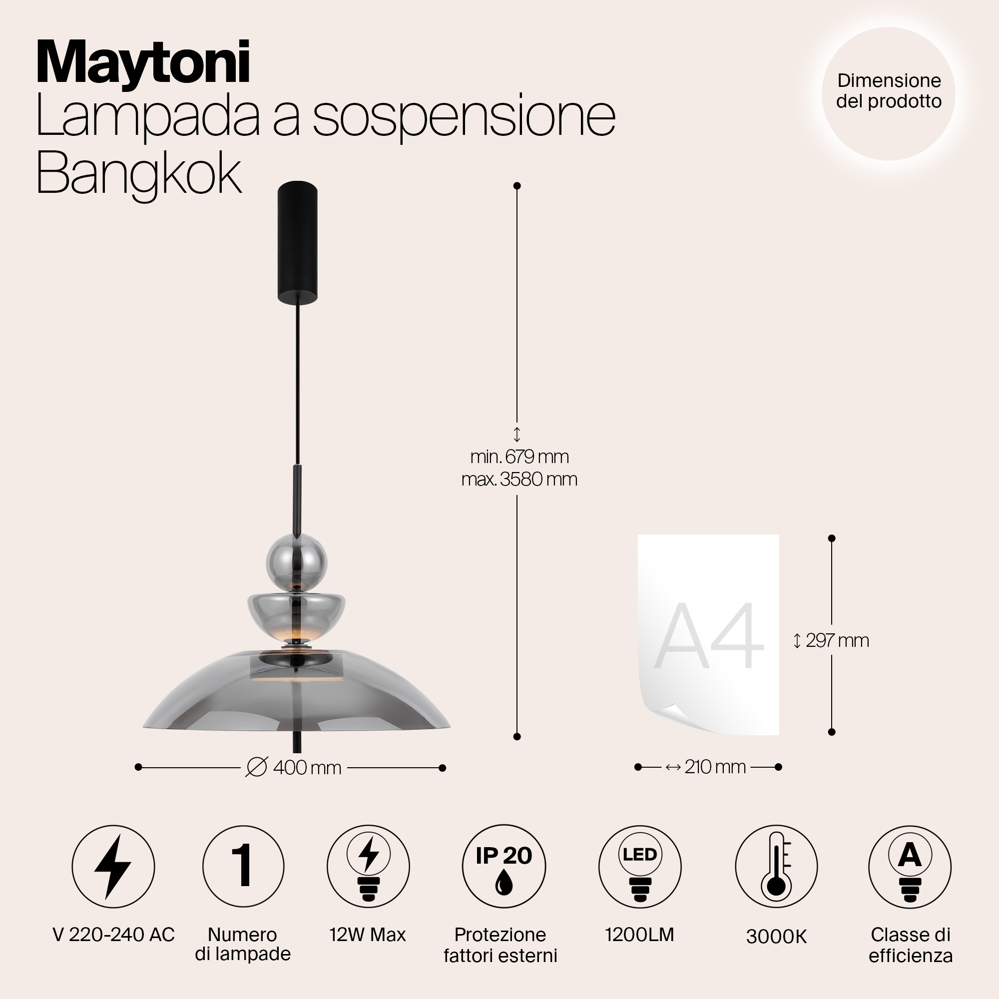 Картинка Подвесной светильник Maytoni MOD185PL-L6B3K6