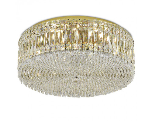 newport 8450 8459/pl gold , потолочный светильник, gold clear crystal d58*h20 cm g9 9*60w, доставка по Казахстану 
