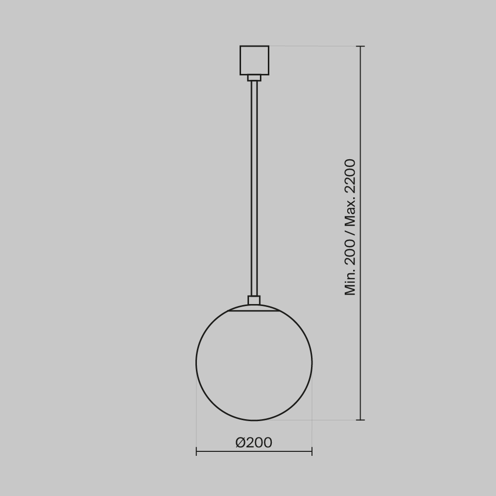 Картинка Подвесной светильник Technical P039PL-5W3K-20-B