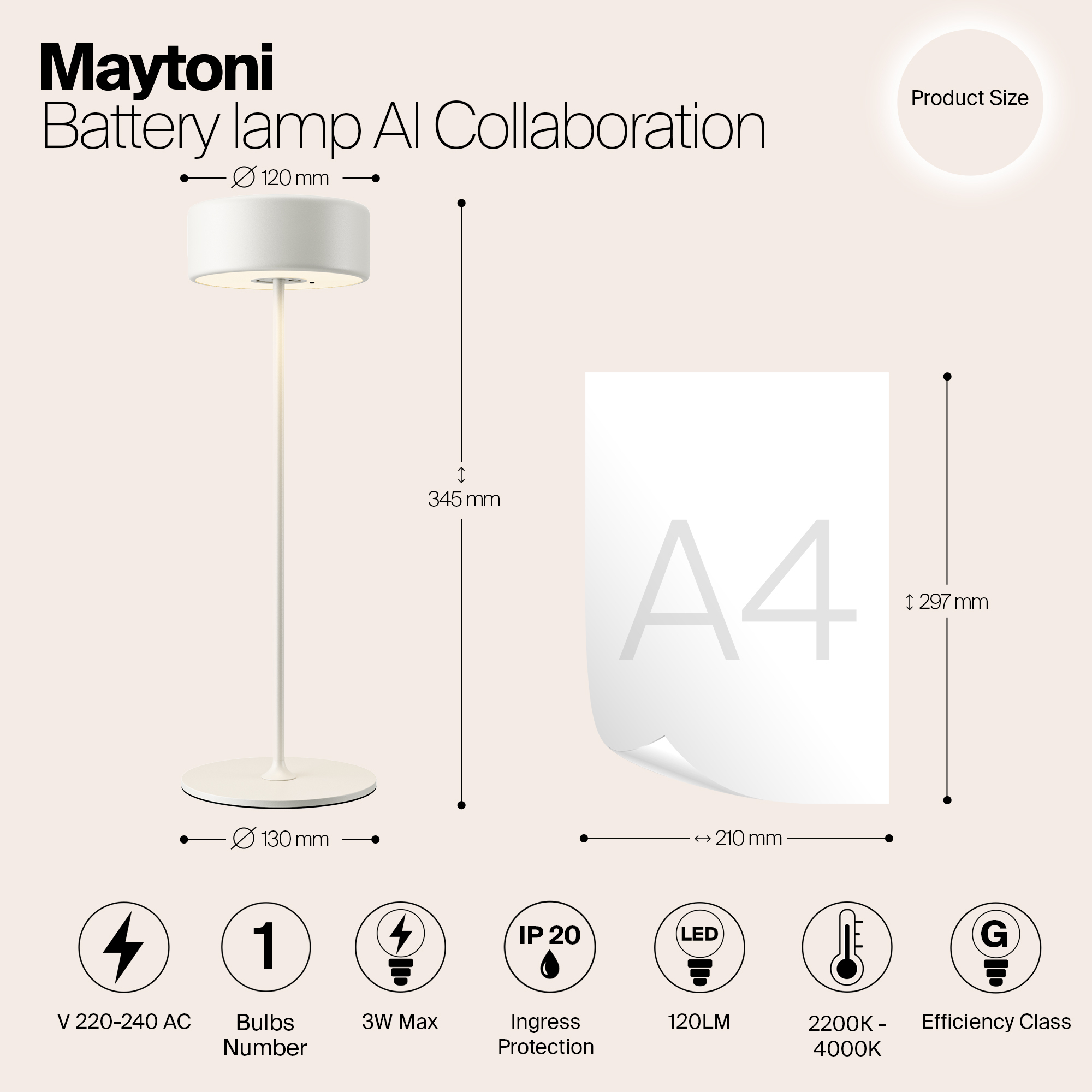 Картинка Аккумуляторный светильник Maytoni MOD229TL-L3W3K2