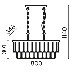 Дополнительная картинка Подвесная люстра Maytoni MOD085PL-08G
