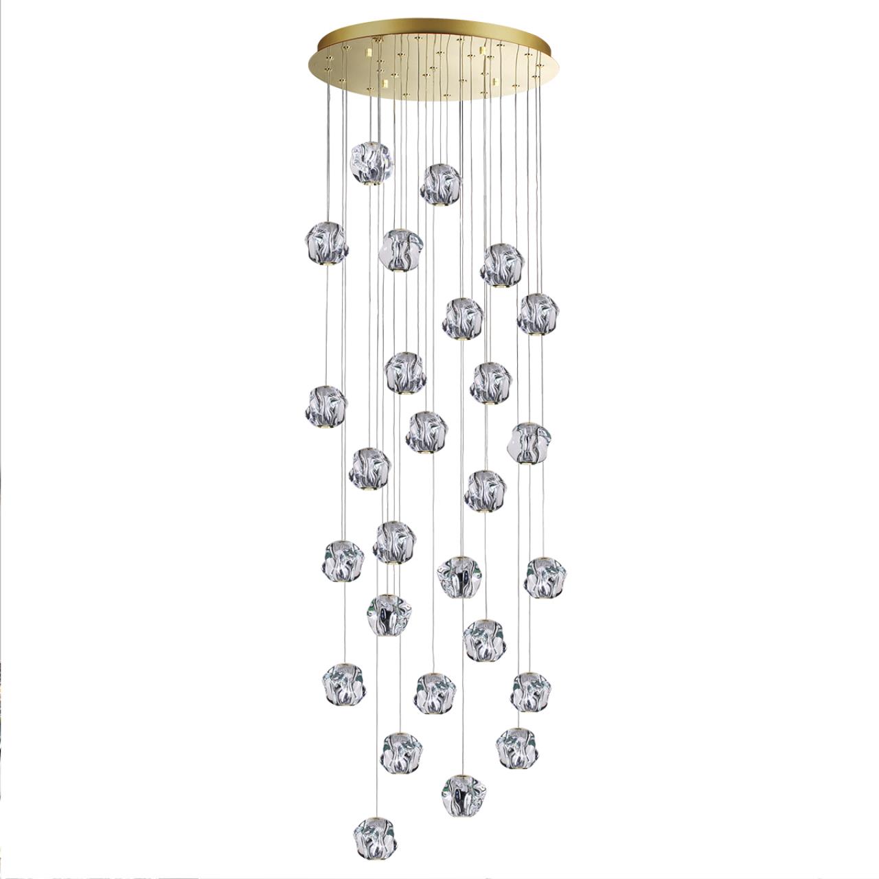 люстры 5085/120l l-vision odl25 золото/прозрачный/металл/акрил люстра каскадная led 120w 4000k 5500лм jemst, доставка по Казахстану 
