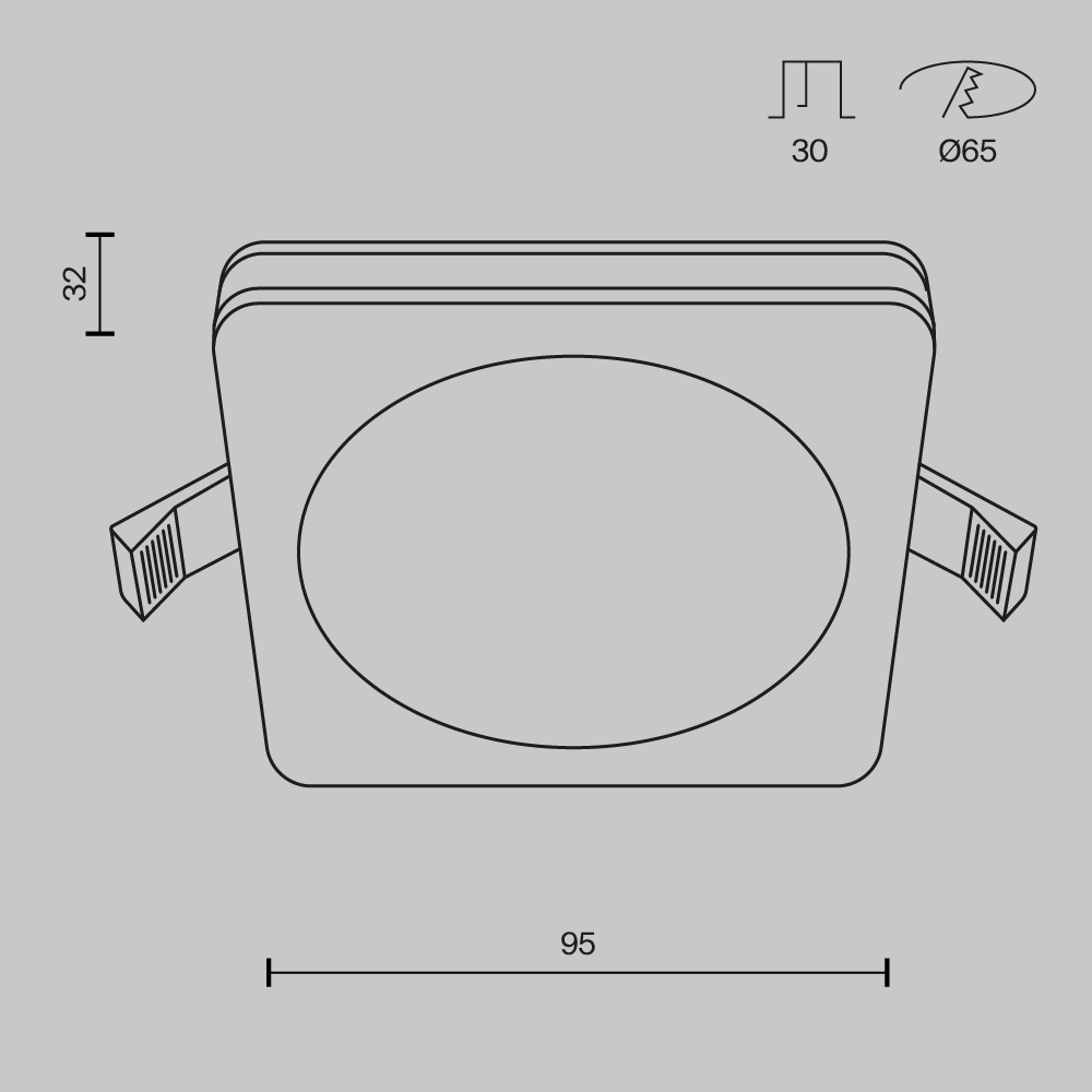 Картинка Встраиваемый светодиодный светильник Maytoni Phanton DL2001-L7B