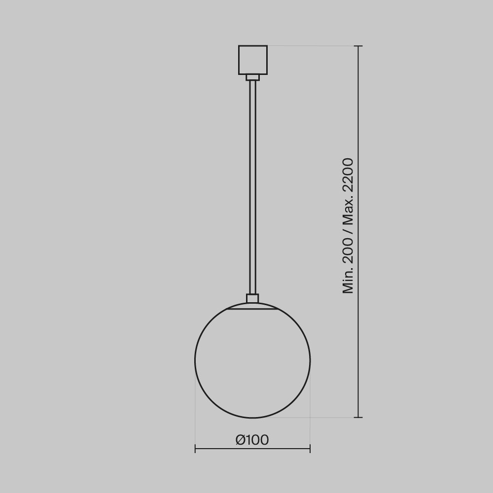Картинка Подвесной светильник Technical P039PL-5W3K-10-B