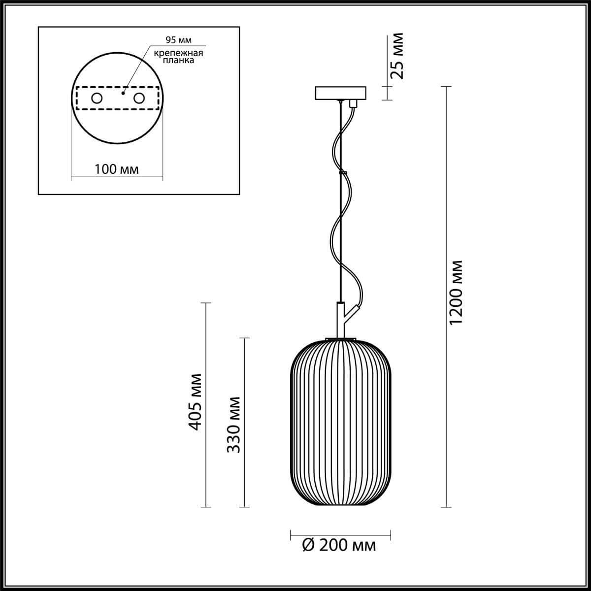 Картинка Подвесной светильник Odeon Light Pendant Roofi 4751/1
