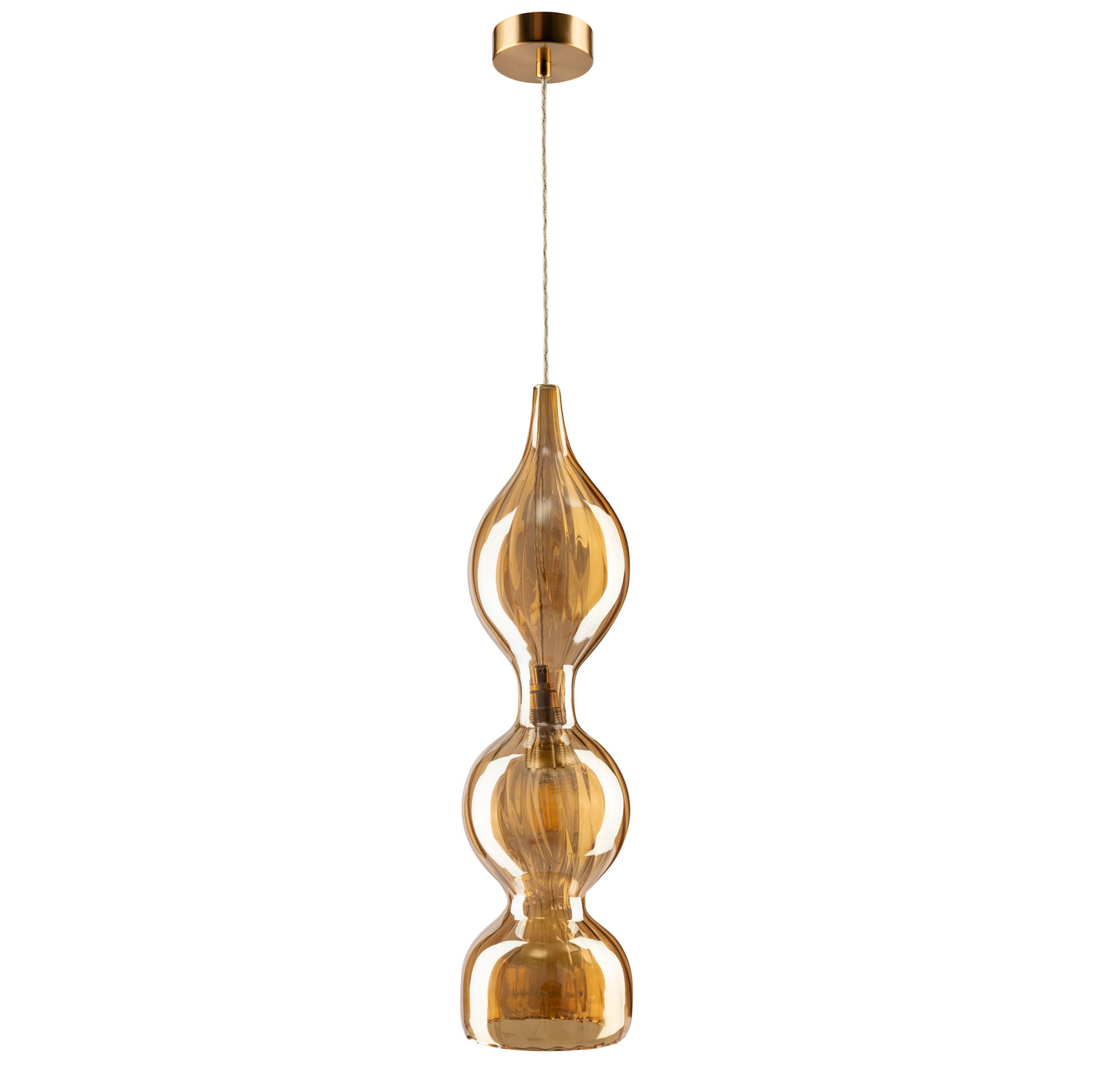 Картинка Светильник подвесной Crystal Lux IRIS SP1 B AMBER Crystal Lux 2073/201