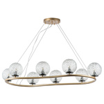 815283 (md9500-8b) люстра  bari 8х28w g9 золото/черный матовый (в комплекте), доставка по Казахстану 