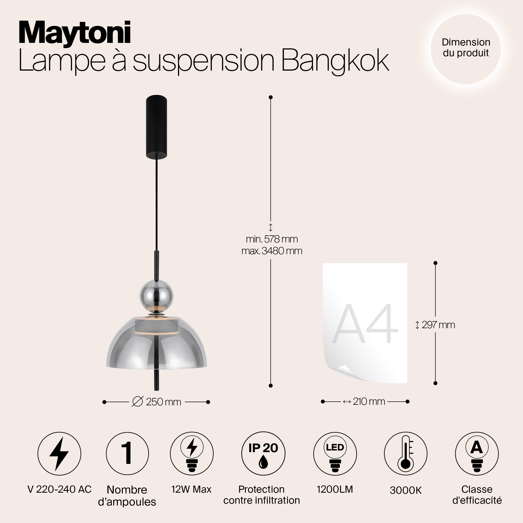 Подвесной светильник Maytoni MOD185PL-L6B3K4 — фото 14
