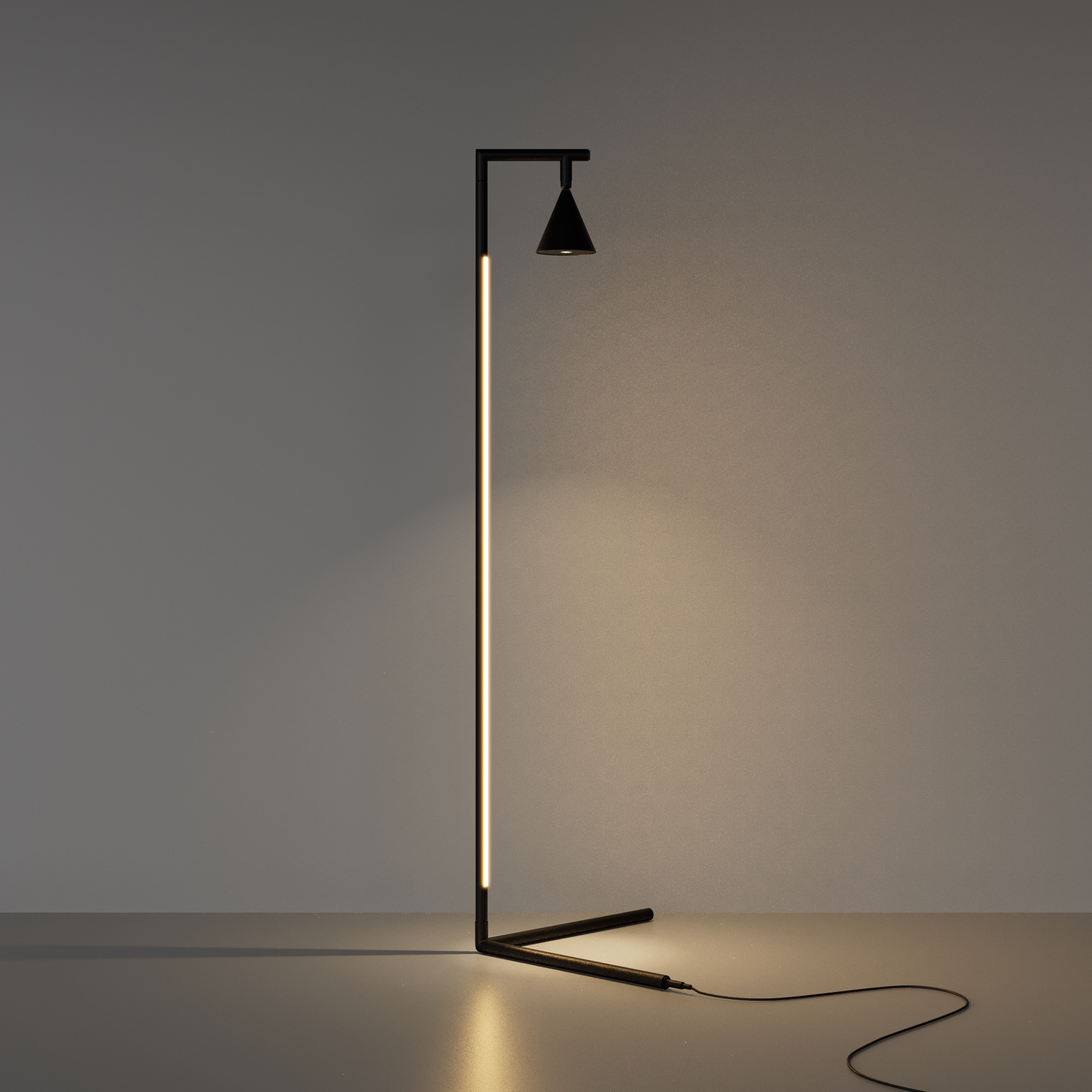 Картинка Напольный светильник (торшер) Maytoni MOD489FL-L20B3K Stripe