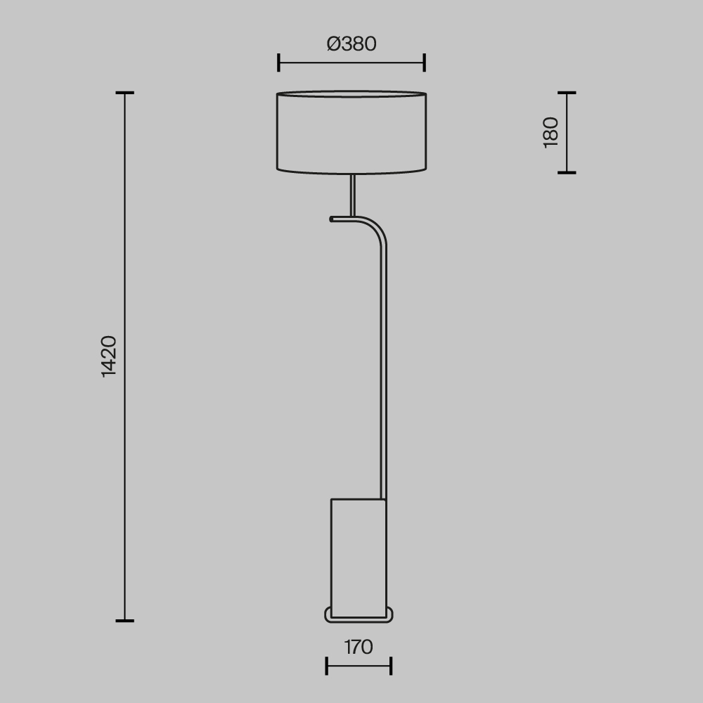 Картинка Напольный светильник (торшер) Maytoni MOD437FL-03B
