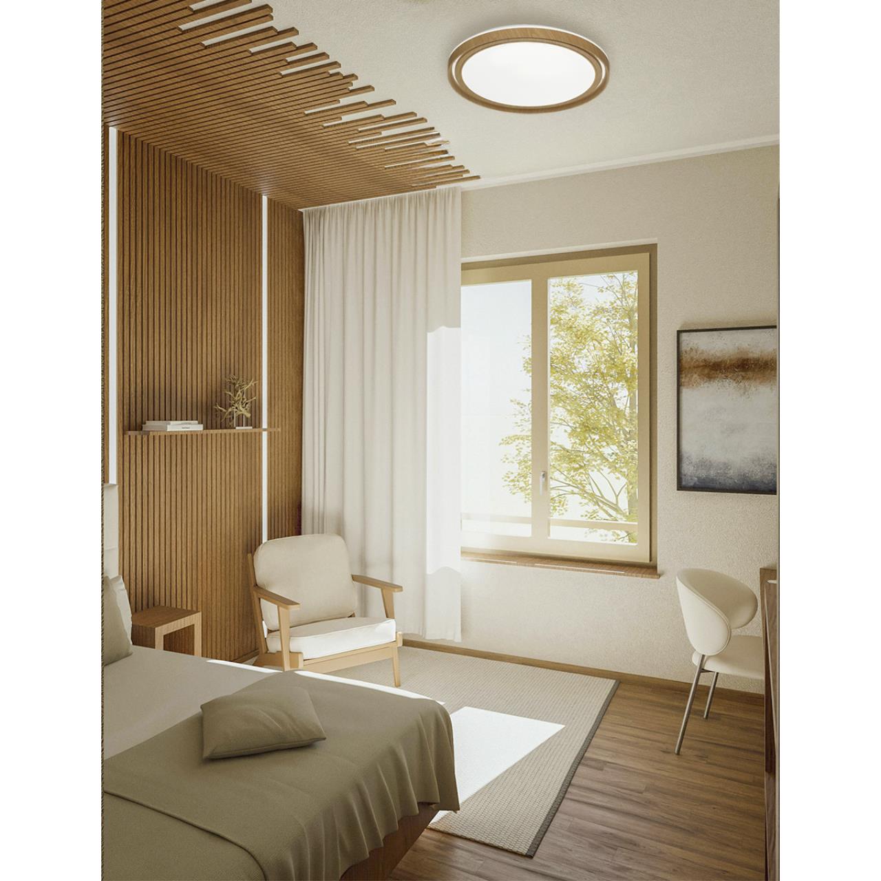 Картинка 7640/AL BASICA SN Светильник LED 18Вт 4000K D295 IP43 RUX WOOD