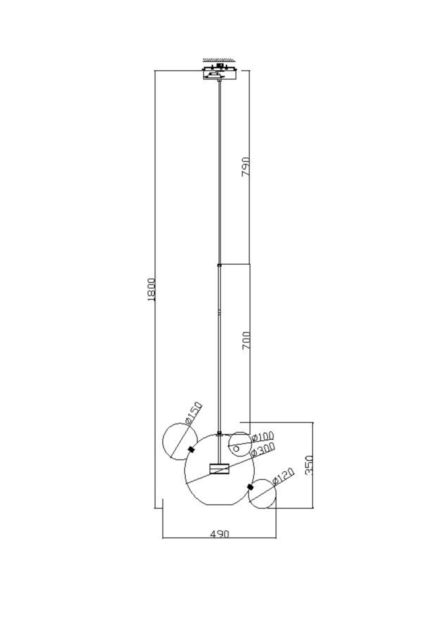 Дополнительная картинка Подвесной светильник Freya FR5128PL-L10BS