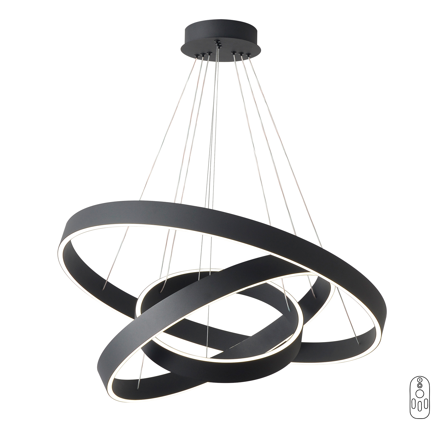 люстра crystal lux tron sp158w led black crystal lux 4040/303, доставка по Казахстану 