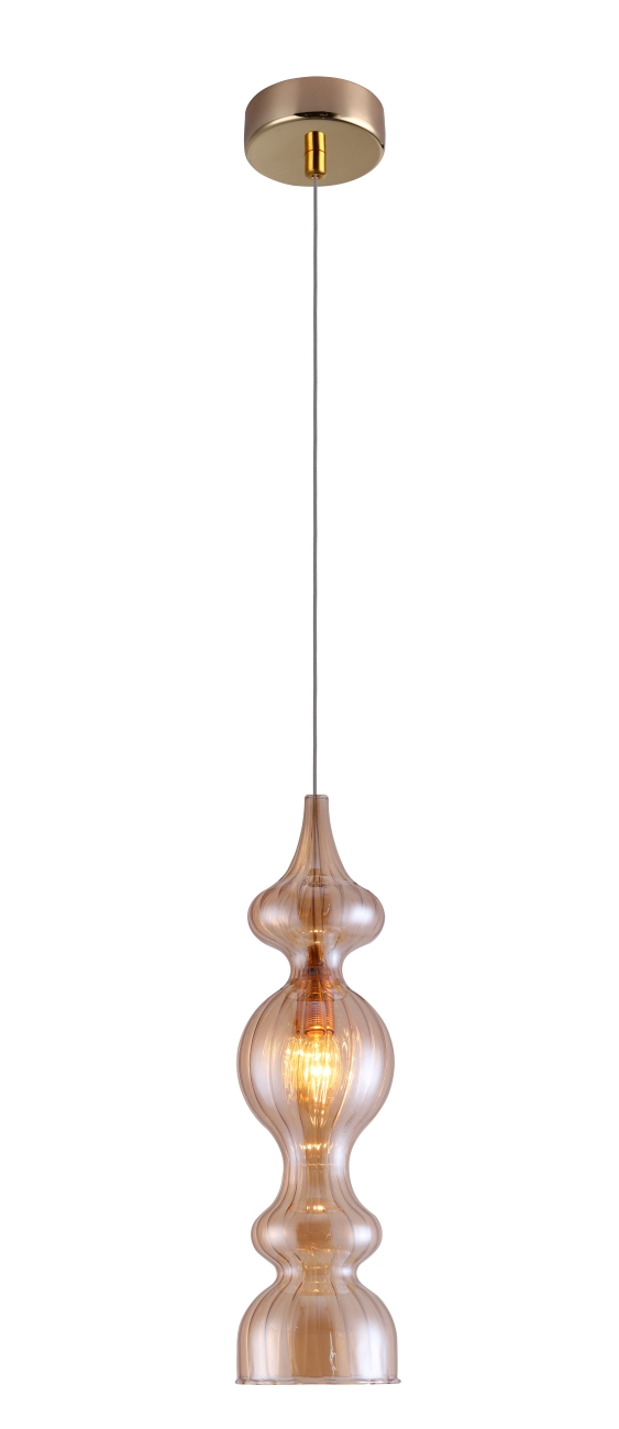Картинка Светильник подвесной Crystal Lux IRIS SP1 A AMBER Crystal Lux 2070/201