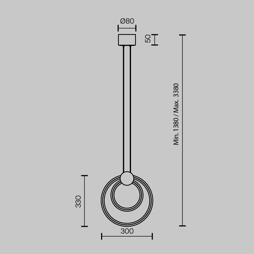 Дополнительная картинка Подвесной светильник Maytoni MOD357PL-L14BS3K