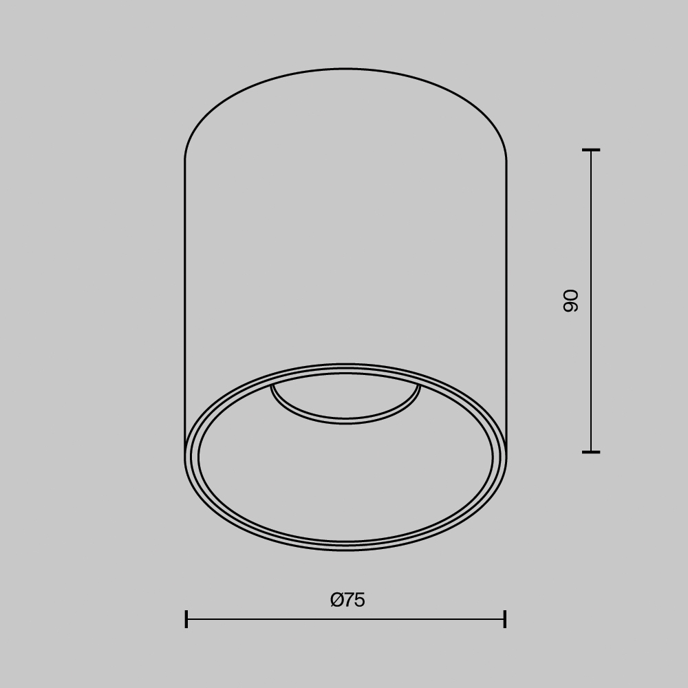 Картинка Потолочный светильник Technical C064CL-12W3K-RD-WB