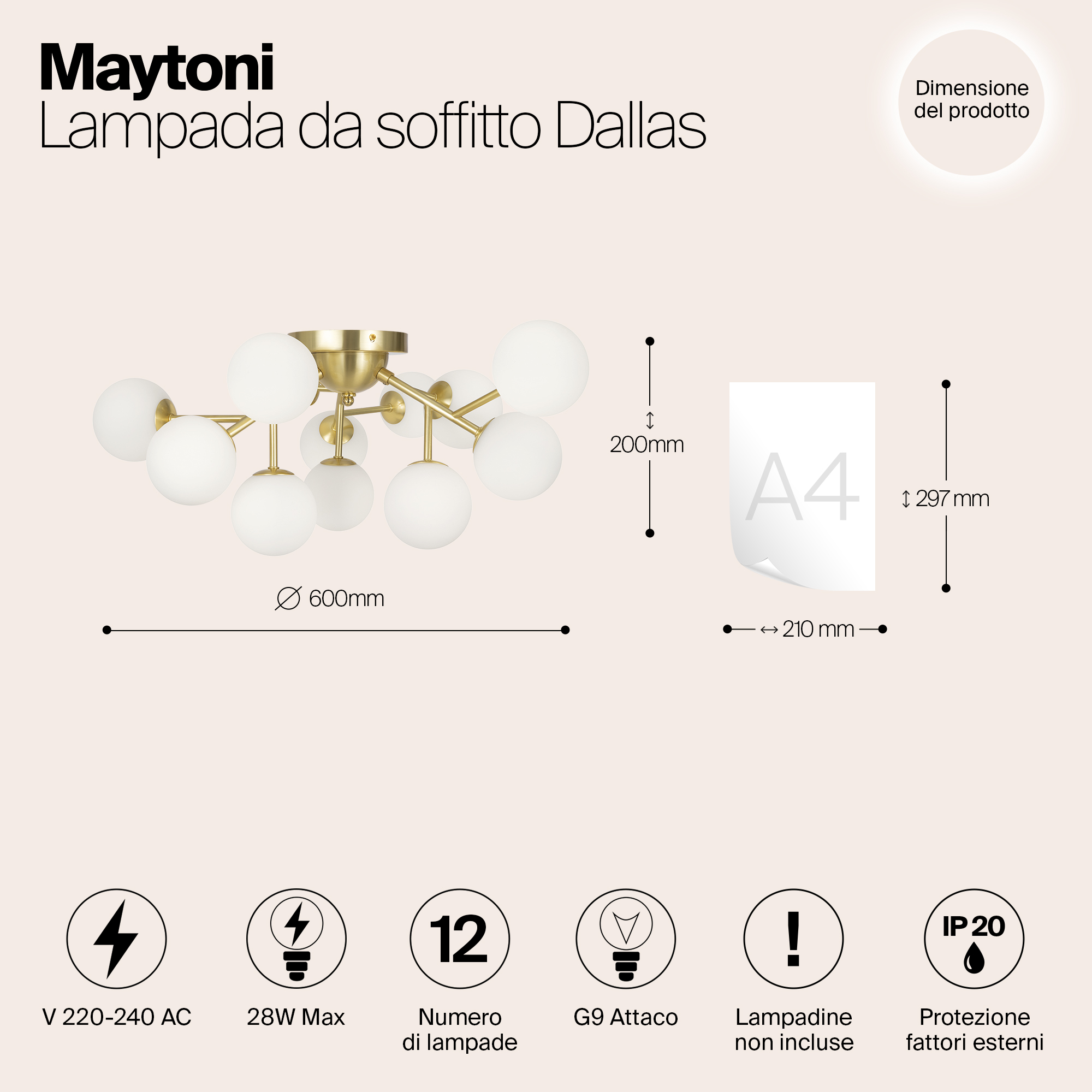 Дополнительная картинка Потолочная люстра  Maytoni MOD545CL-12BS
