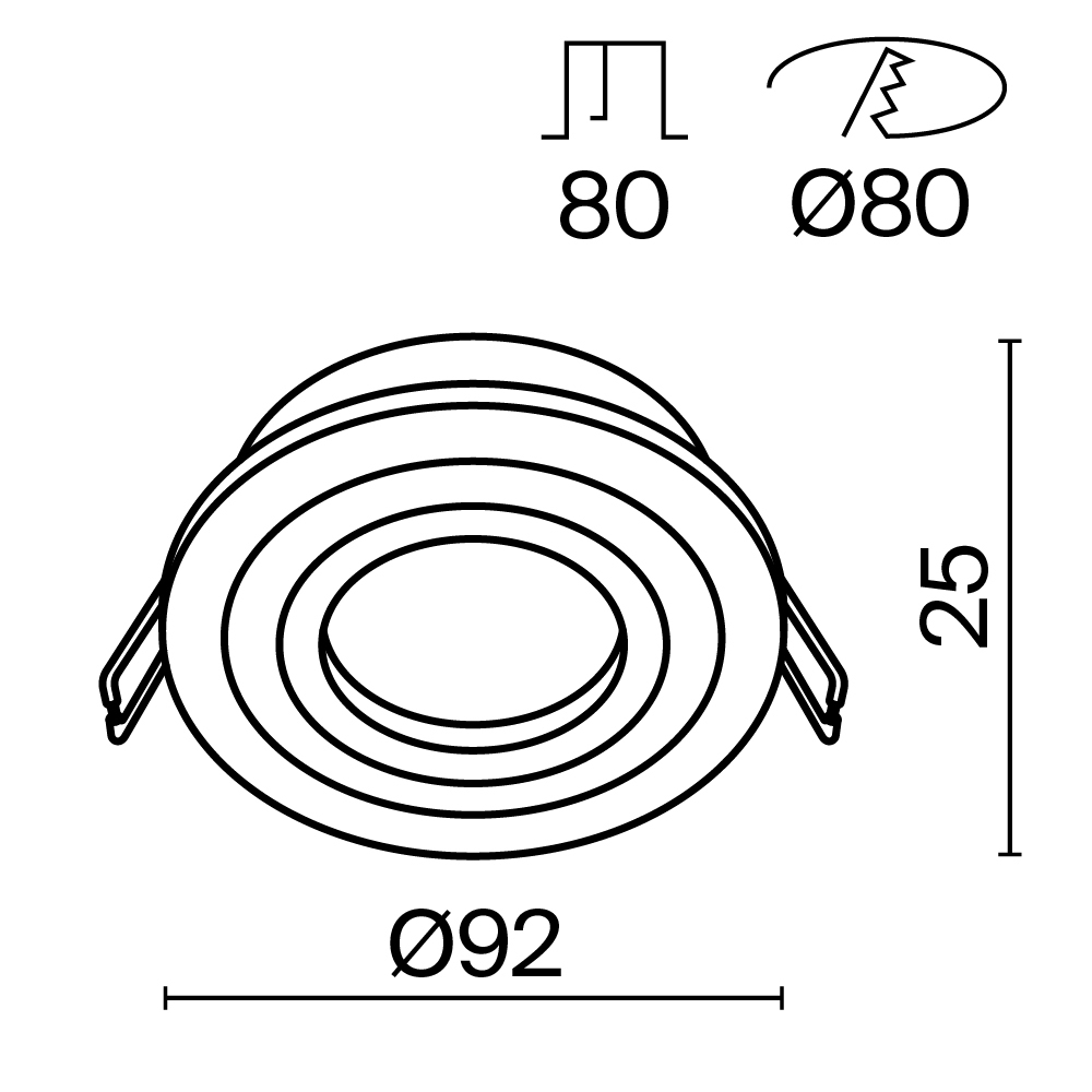 Картинка Встраиваемый светильник Maytoni Atom DL023-2-01B