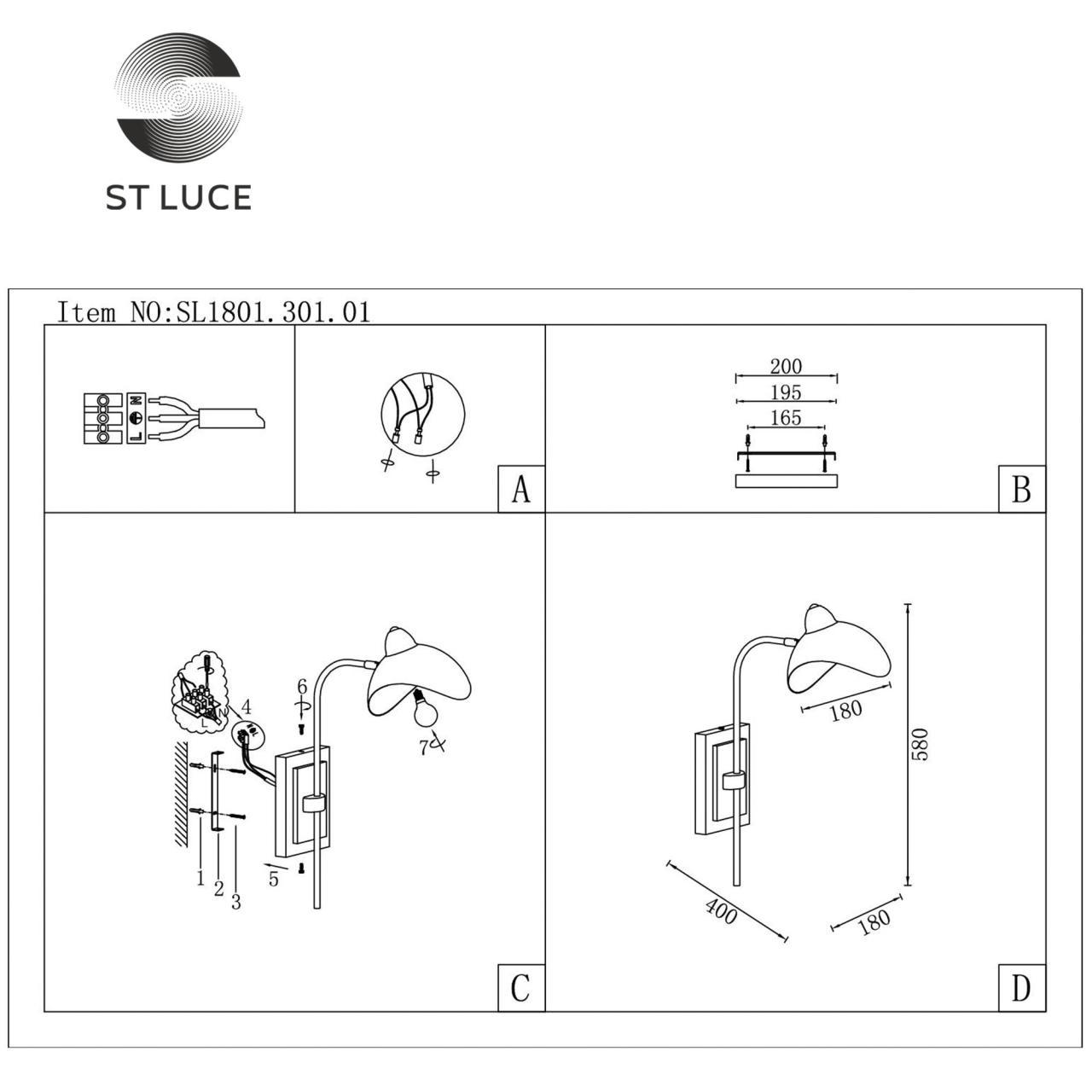 Дополнительная картинка Бра ST Luce Minne SL1801.301.01