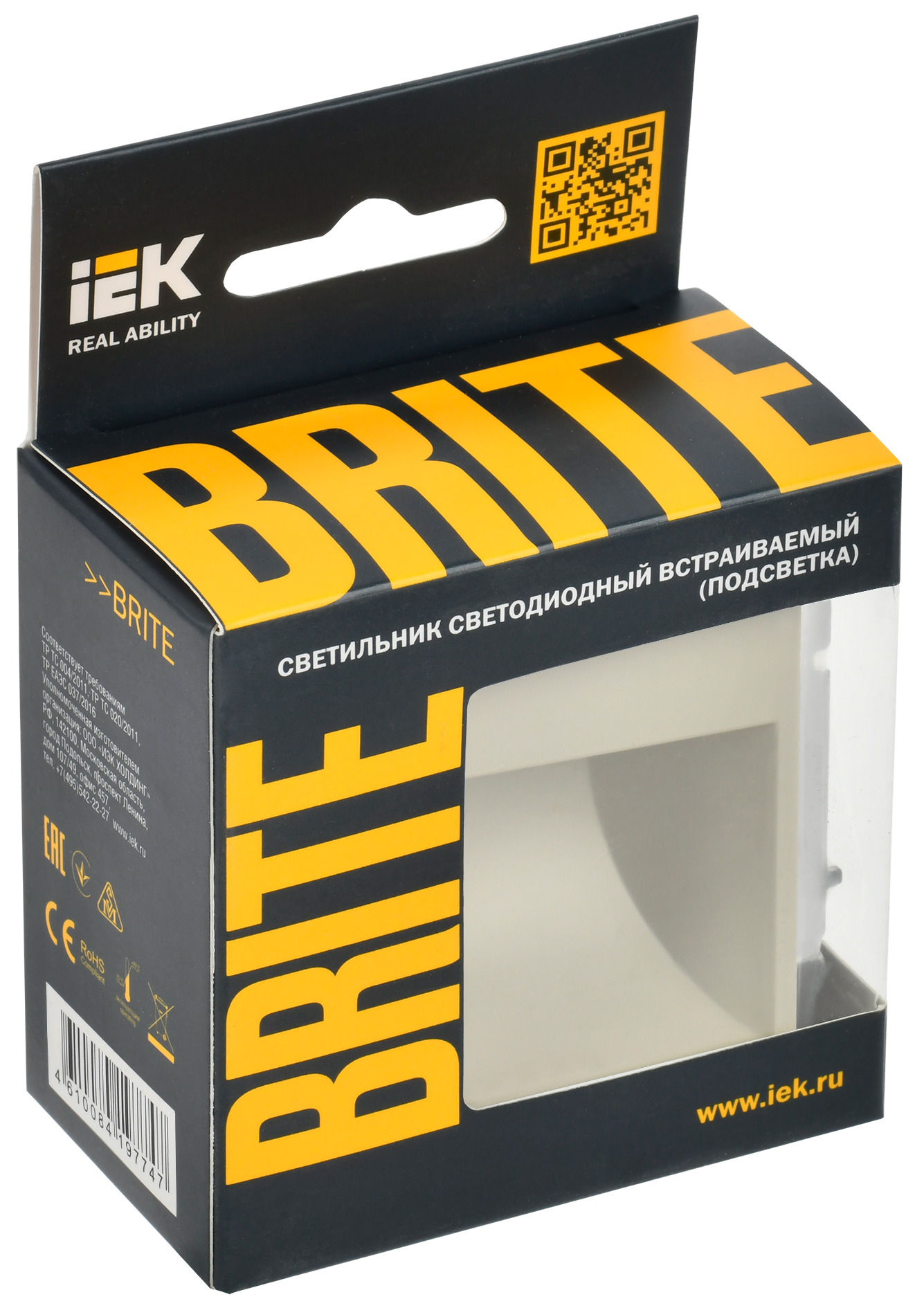 BRITE Подсветка LED встраиваемая ПЛ20-БрКр беж. IEK — фото 2