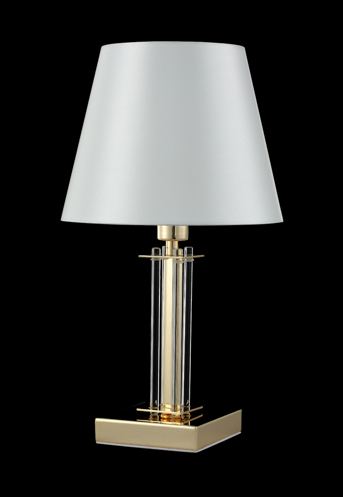 Картинка Настольная лампа Crystal Lux NICOLAS LG1 GOLD/WHITE Crystal Lux 3401/501