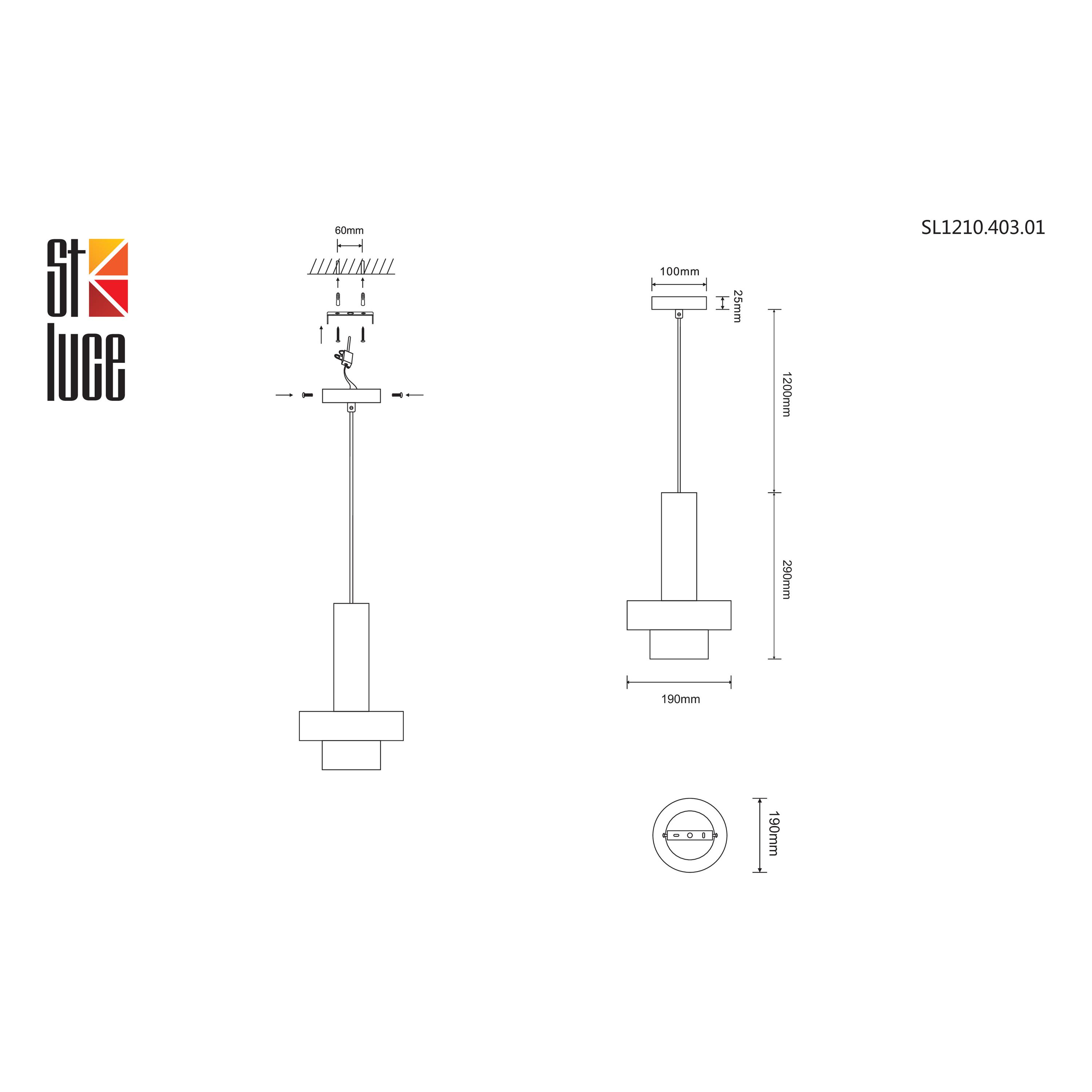 Картинка Подвесной светильник ST Luce Pietra SL1210.403.01