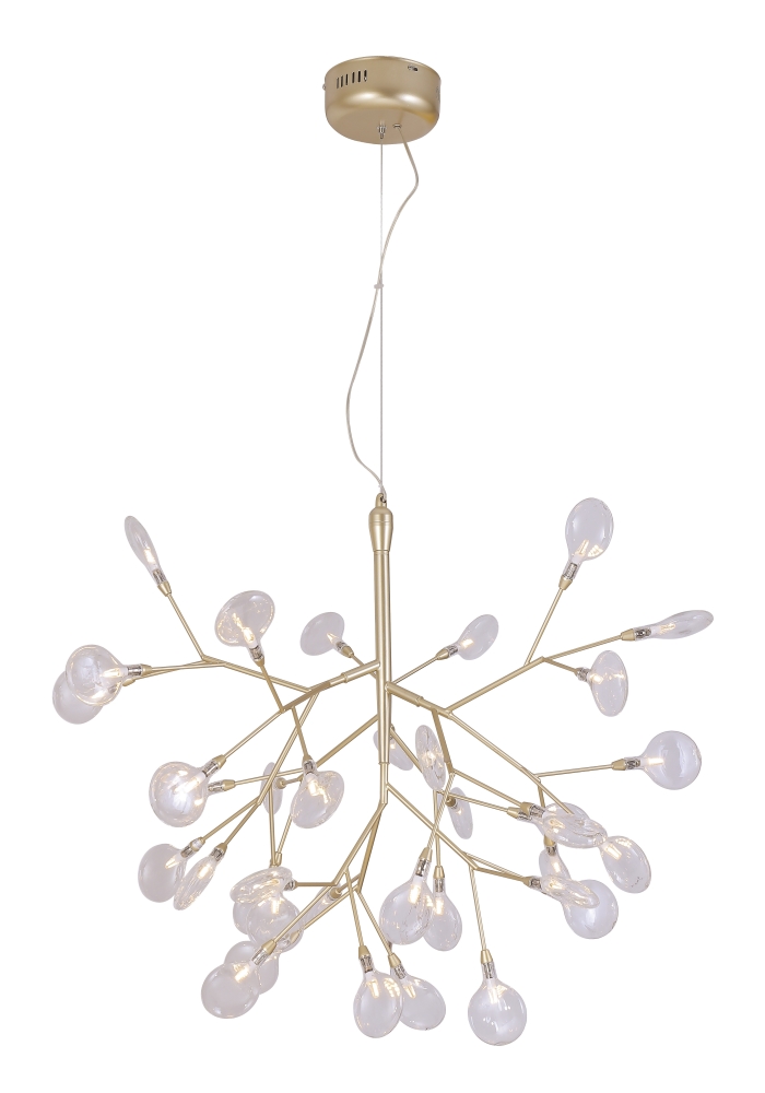 светильник подвесной crystal lux evita sp36 gold/transparent crystal lux 1692/236, доставка по Казахстану 