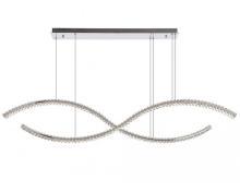 newport 8240 8242/160 chrome , подвесной светильник, chrome сlear crystal l160*16*h20.5/250 cm led strip 80w 3100k  8800 lm, доставка по Казахстану 