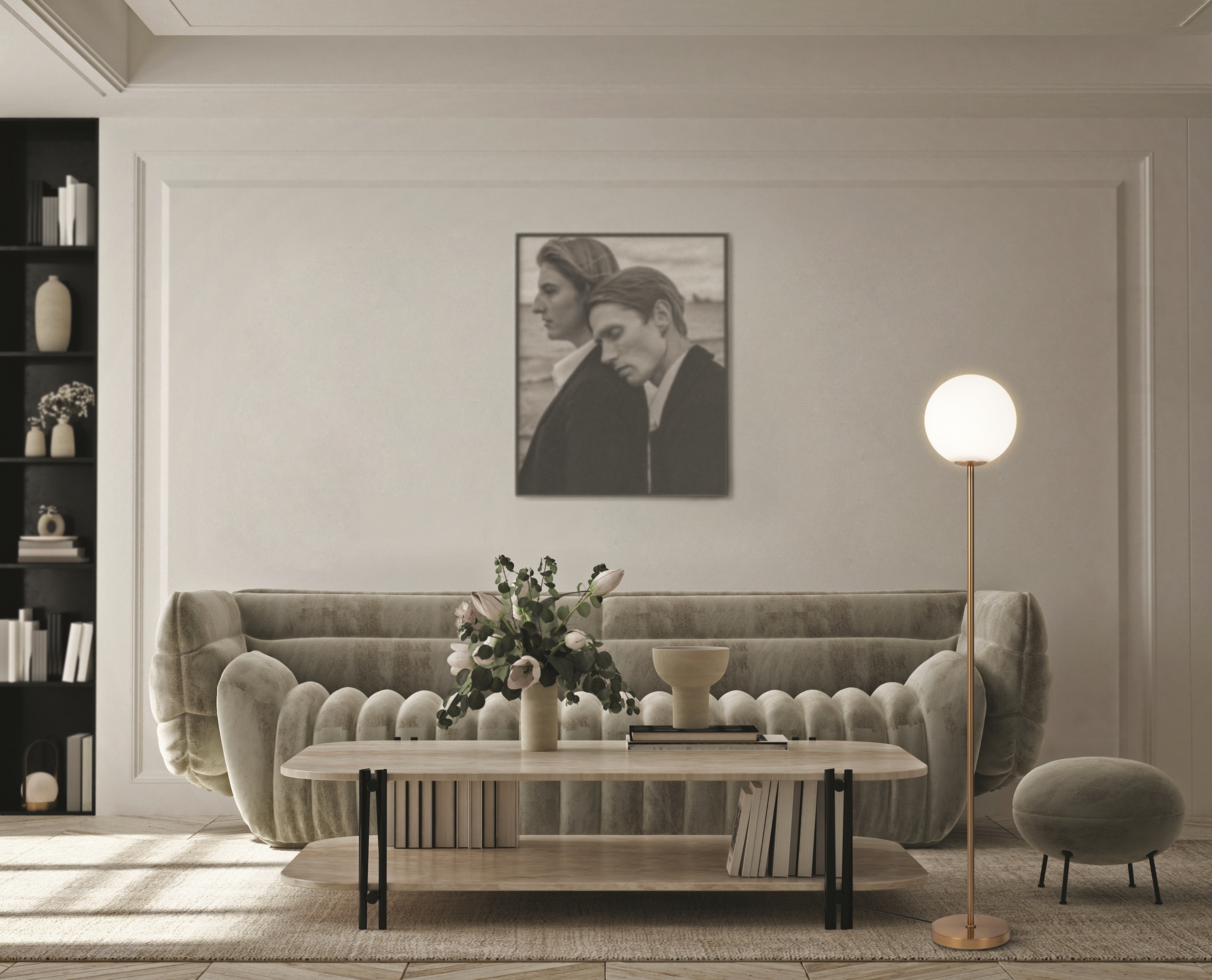 Картинка Напольный светильник (торшер) Maytoni MOD013FL-01BS