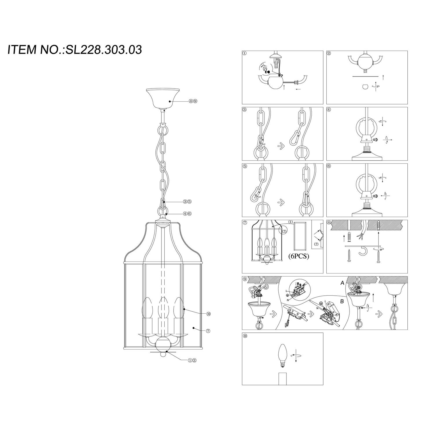 Картинка Подвесная люстра ST Luce SL228.303.03